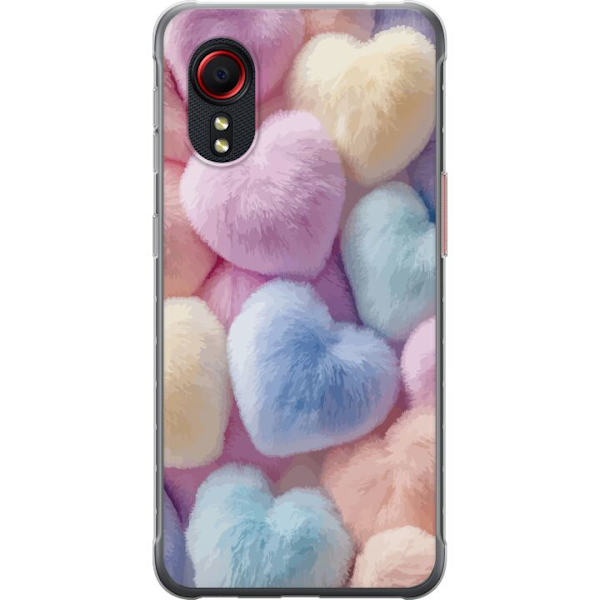 Samsung Galaxy Xcover 5 Genomskinligt Skal Hjärtan Kärlek Grafisk Design Romantiskt Motiv Populärt Symbol Grafiskt Mönster Dekoration