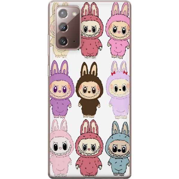 Samsung Galaxy Note20 Läpinäkyvä kuori Labubu Pink Monster