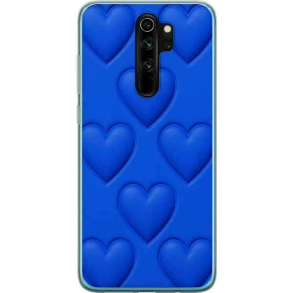 Xiaomi Redmi Note 8 Pro  Läpinäkyvä kuori Siniset Sydämet