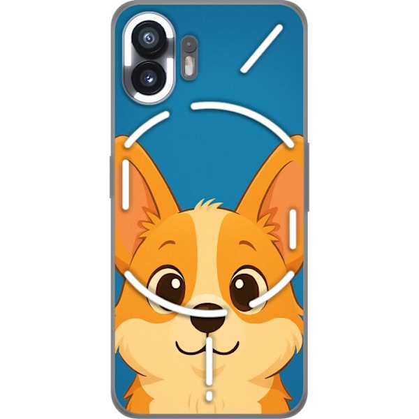 Nothing Phone (2) Läpinäkyvä kuori Hello Corgi