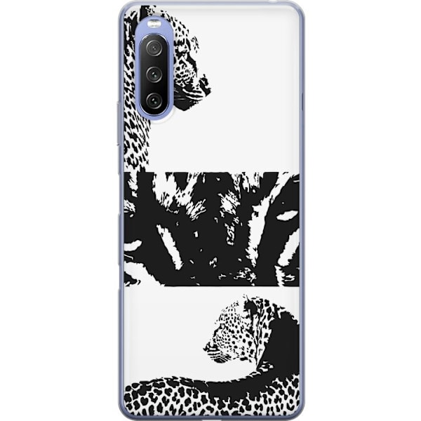 Sony Xperia 10 III Läpinäkyvä kuori Leopard Faces