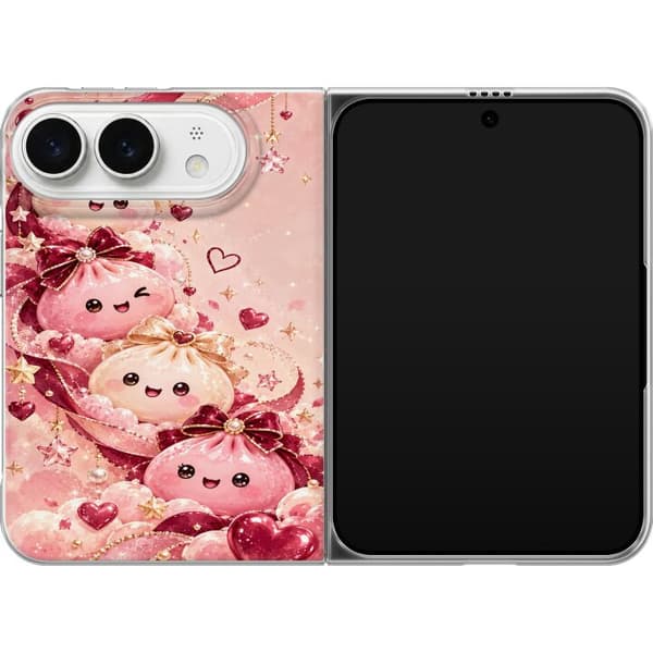 Kompatibelt Mobilskal till Apple iPhone Duo Hjärtevänner rosa
