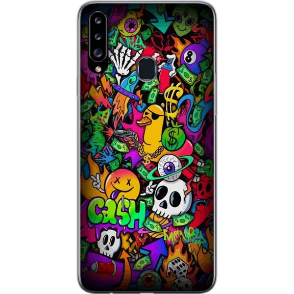 Kompatibelt Mobilskal till Samsung Galaxy A20s Stickers