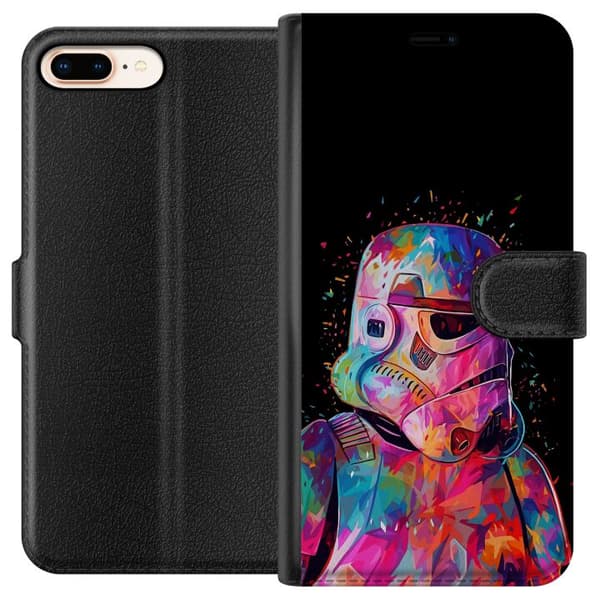 Kompatibel Tegnebogsetui til Apple iPhone 8 Plus Star Wars Stormtrooper