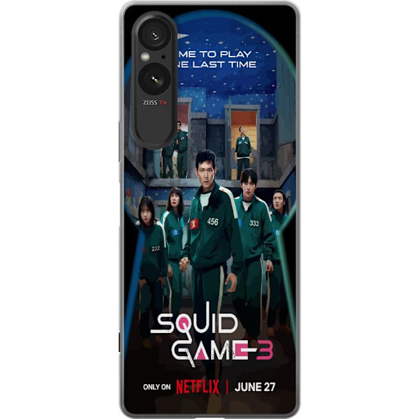 Sony Xperia 5 V Läpinäkyvä kuori Squid Game Kausi 3 TV-sarjan hahmot Suositut TV-sarja Motiivit Ikoni Jännitys Draama Aasialainen suunnittelu Tren