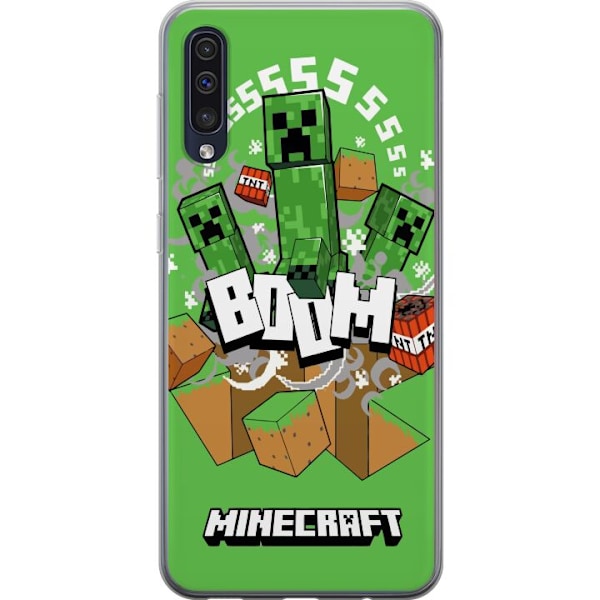 Samsung Galaxy A50 Läpinäkyvä kuori Minecraft Boom