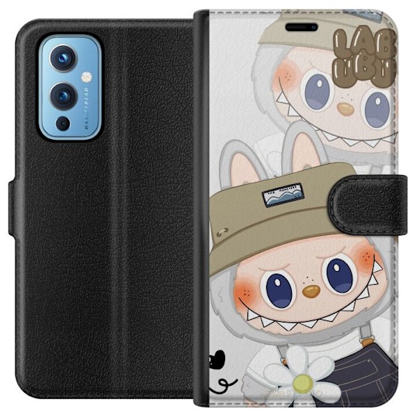 OnePlus 9 Tegnebogsetui Labubu Minimal Mood - Enkel og stilren