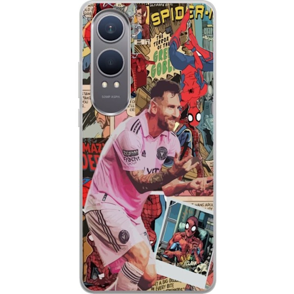 OnePlus Nord CE4 Lite Läpinäkyvä kuori Spiderman Messi