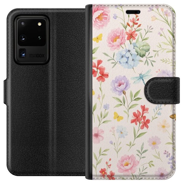 Samsung Galaxy S20 Ultra Plånboksfodral Blommor