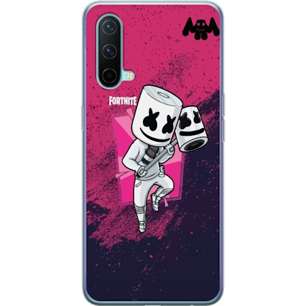 OnePlus Nord CE 5G Läpinäkyvä kuori Marshmello Fortnite Skin Emote Gaming DJ Hahmo Suosittu Aihe Lapsi Nuori Trendi