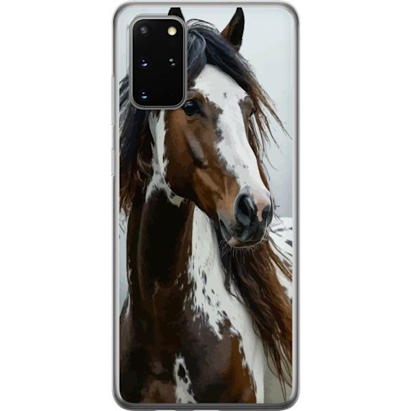 Samsung Galaxy S20+ Genomskinligt Skal Häst Djurmotiv Grafisk Design Natur Kraftfullt Motiv Populär Väggkonst Djurtema Ridning