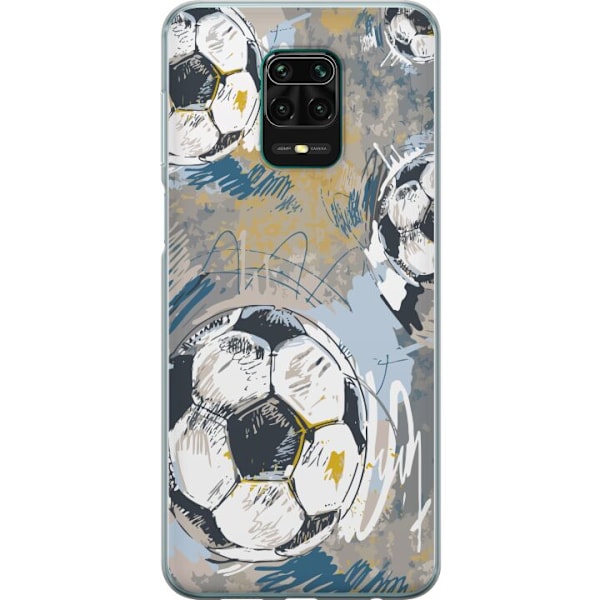 Xiaomi Redmi Note 9 Pro Gennemsigtig cover Fodbold