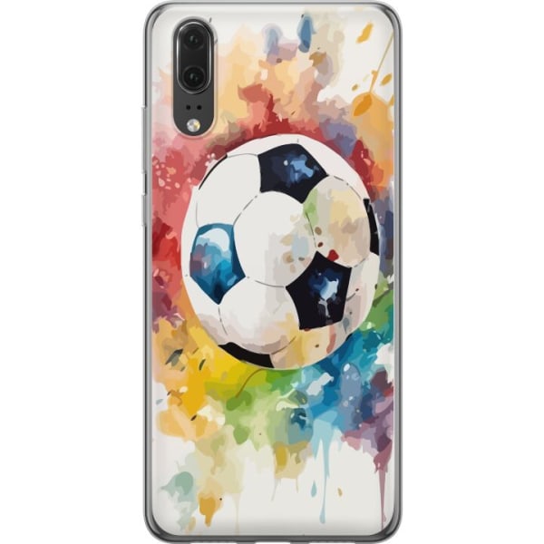 Huawei P20 Gjennomsiktig deksel Fotball