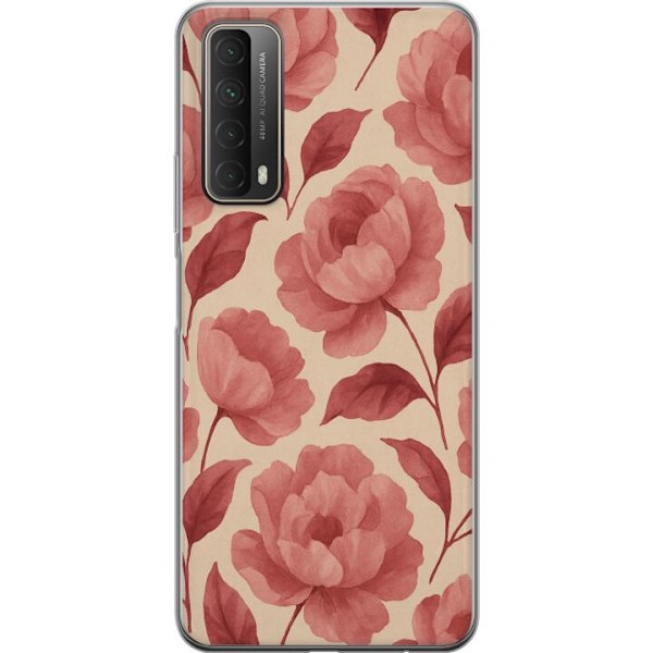 Huawei P smart 2021 Läpinäkyvä kuori Ruusun Kukinta
