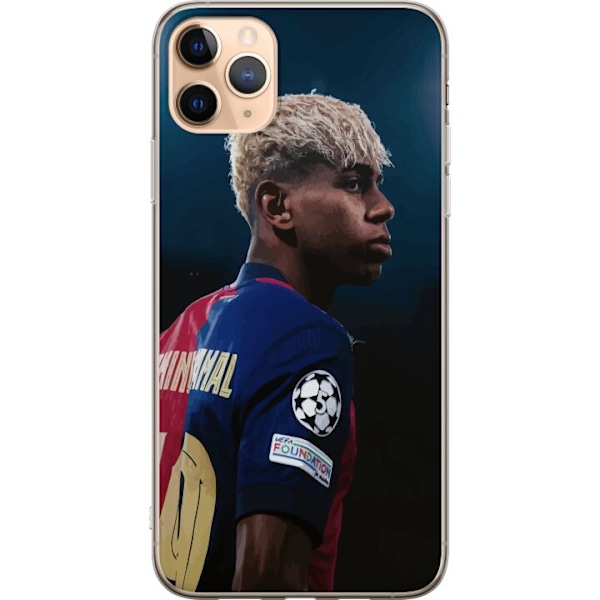 Apple iPhone 11 Pro Max Läpinäkyvä kuori Lamine Yamal - Barcelonan ihmelapsi fokuksessa