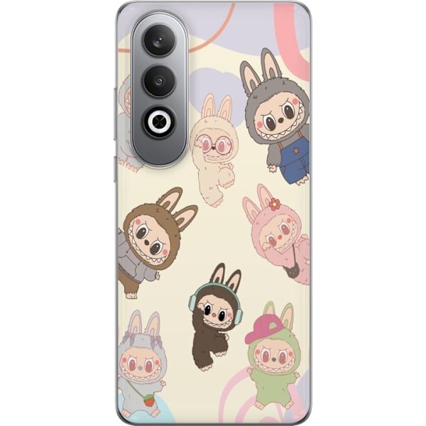OnePlus Nord CE4 Gennemsigtig cover Labubu Pop Mart Samling Motiv Figur Samling Design Populært Art Toy Pop Mart Kreativ Grafisk