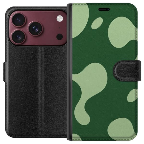 Kompatibel Tegnebogsetui til Apple iPhone 18 Pro Matcha-smeltning grøn