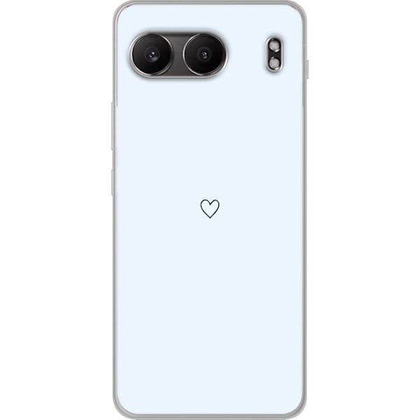 OnePlus Nord 4 Gennemsigtig cover Hjerte Lyseblå