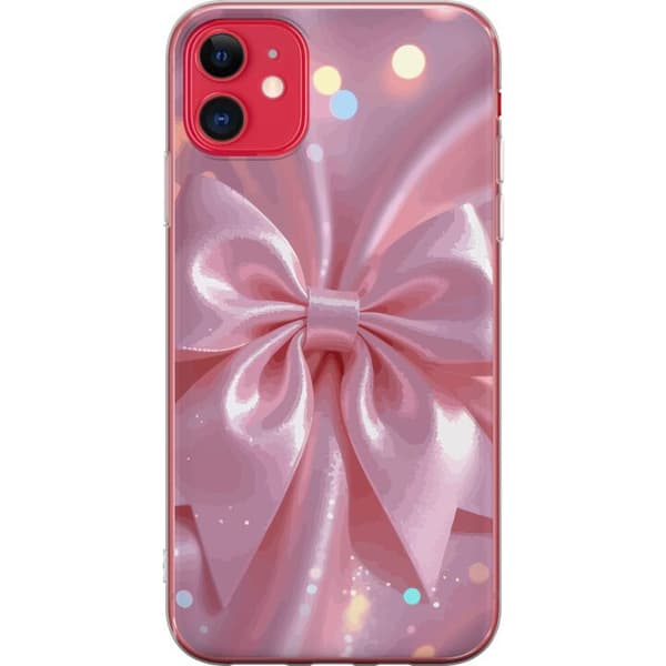 Kompatibelt Mobildeksel til Apple iPhone 11 Rosa silkerosett – Elegant glitrende bånd med lyseffekter