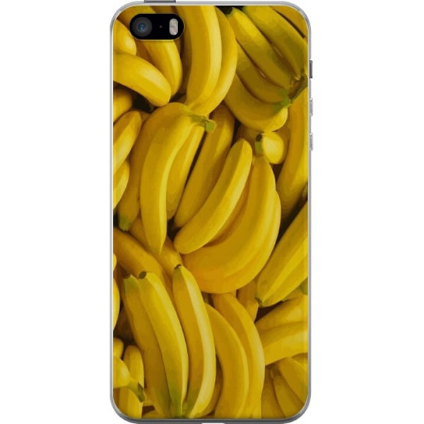 Apple iPhone 5s Genomskinligt Skal Banana Pattern – lekfullt mönster med gula bananer