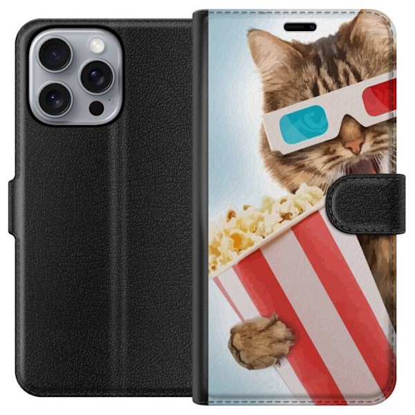 Apple iPhone 16 Pro Max Plånboksfodral 3D Katt