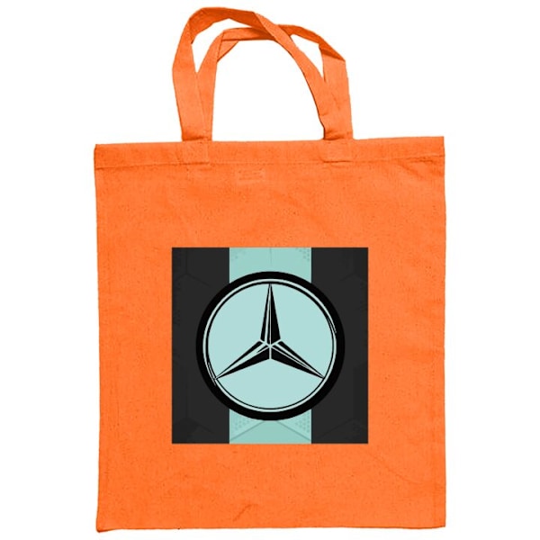 Mulepose | Holdbar Indkøbstaske i Stof Mercedes Orange one size