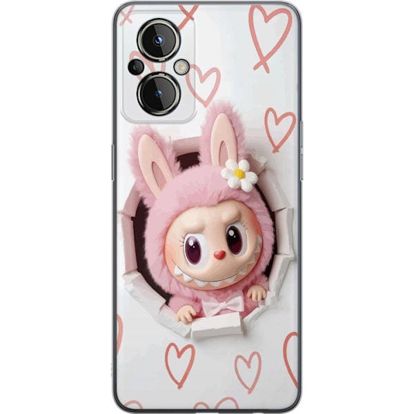 OnePlus Nord N20 5G Läpinäkyvä kuori Labubu Sydän Taustakuva Pop Mart Rakkausteema Hahmodesign Suosittu Motiivi Keräilytaideteossarja
