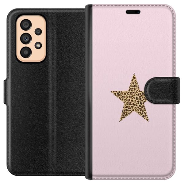 Kompatibelt Lommeboketui til Samsung Galaxy A53 5G Leopard stjerne