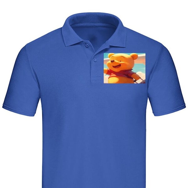 Poloshirt til Voksen | Elegant Poloshirt Nalle Troels rejser Blå XX-Large