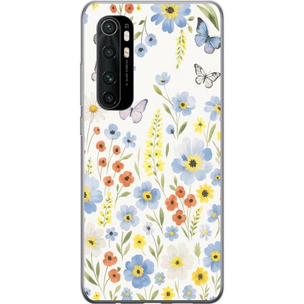 Xiaomi Mi Note 10 Lite Läpinäkyvä kuori Kesäkukat