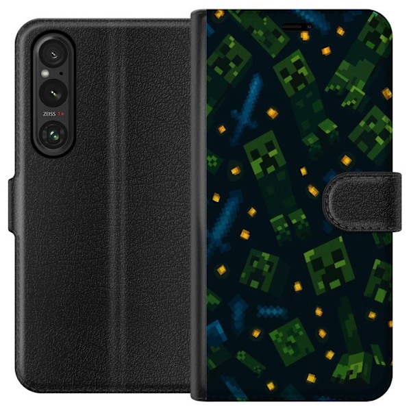 Sony Xperia 1 VI Tegnebogsetui Minecraft Dungeons Mob