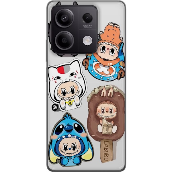 Xiaomi Redmi Note 13 Genomskinligt Skal Labubu figursamling – Pop Mart Labubu The Monsters i färgglad design