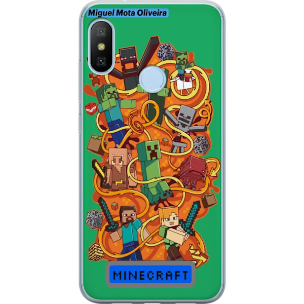 Xiaomi Mi A2 Lite Läpinäkyvä kuori Minecraft