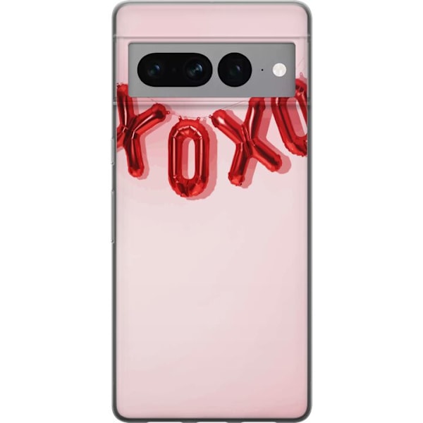 Google Pixel 7 Pro Gennemsigtig cover Valentinsdag XOXO