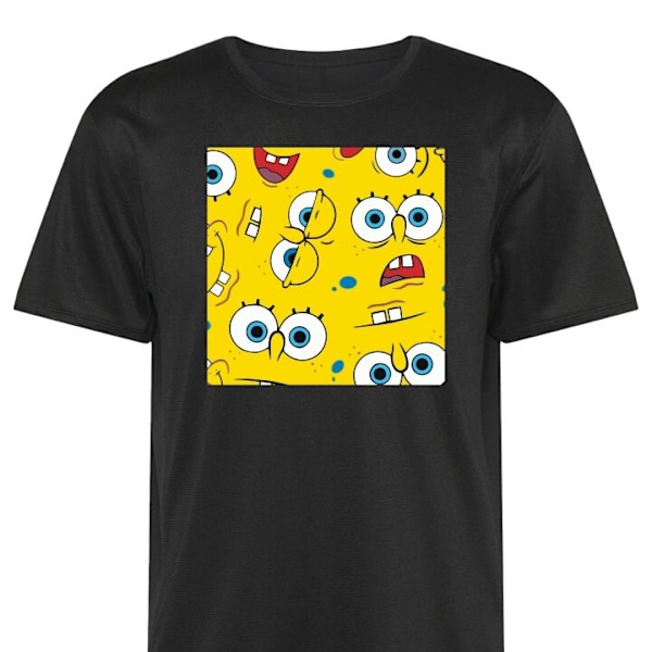 Trænings T-shirt | Sport T-shirt til Voksen SpongeBob sort Medium