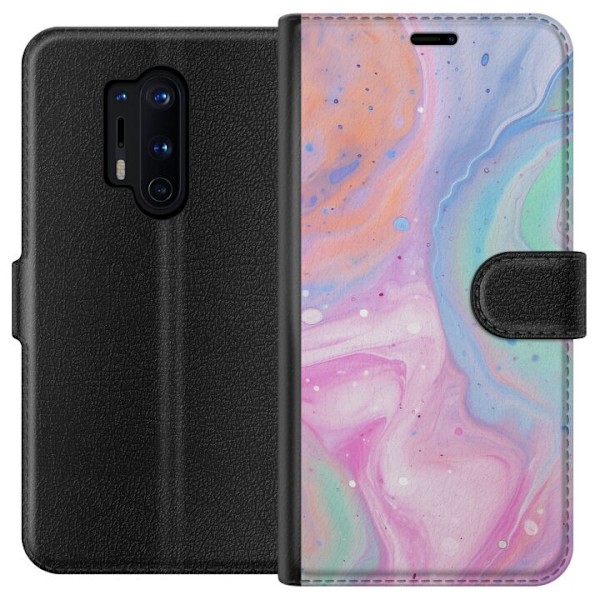 OnePlus 8 Pro Tegnebogsetui Pastelmarmor