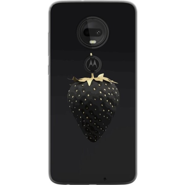 Motorola Moto G7 Gennemsigtig cover Luksus Jordbær