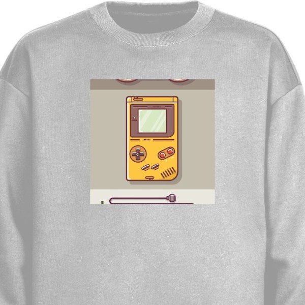 Sweatshirt til Voksne | Klassisk Collegebluse Nintendo Retro grå XL