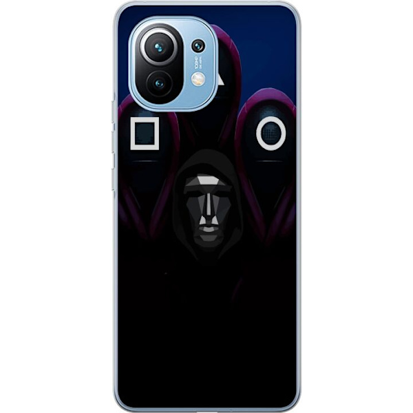 Xiaomi Mi 11 Gennemsigtig cover Squid Game Sæson 3 Nye Ikon Populær Serie TV Motiv Asiatisk Drama Trend Iconisk Grafisk Design