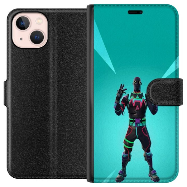 Apple iPhone 13 Tegnebogsetui sort ridder fortnite