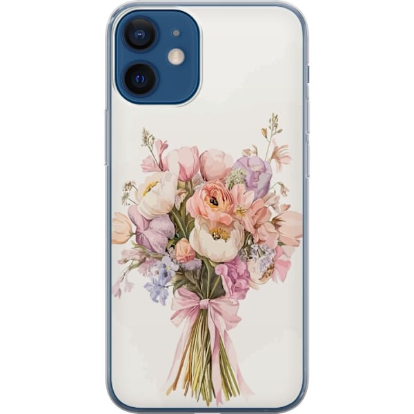 Apple iPhone 12  Genomskinligt Skal Mobilskal med färgglad blombukett i romantisk stil