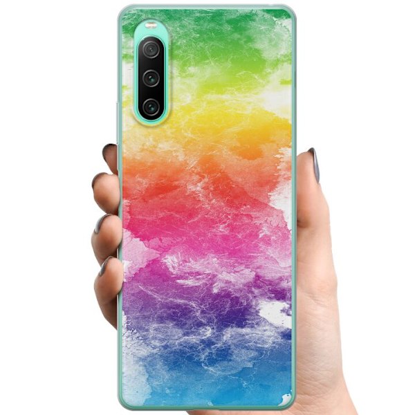 Sony Xperia 10 IV TPU Mobildeksel Vannfarget Fading
