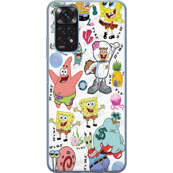 Xiaomi Redmi Note 11 Gennemsigtig cover SpongeBob SquarePants