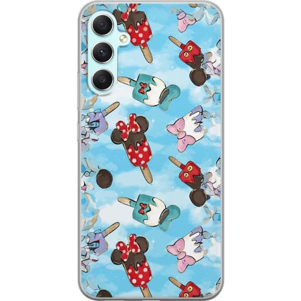 Kompatibelt Mobildeksel til Samsung Galaxy A34 Tecknade glassfigurer blå