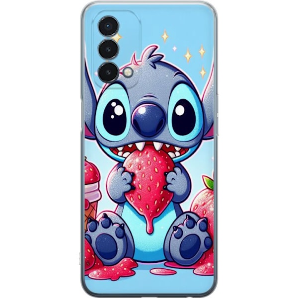 OnePlus Nord N200 5G Läpinäkyvä kuori Strawberry Stitch