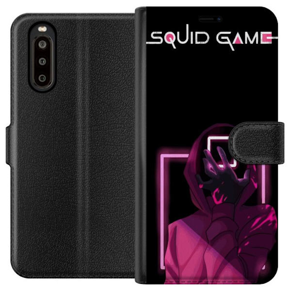 Sony Xperia 10 II Plånboksfodral Squid Game Tema Populär Serie Motiv Grafiskt Ikoniskt Design Asiatisk Popkultur Spänning Drama