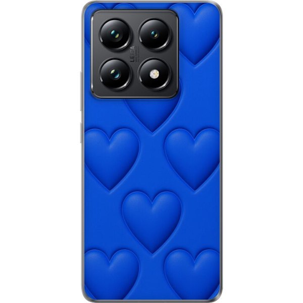 Xiaomi 14T Pro Läpinäkyvä kuori Siniset Sydämet