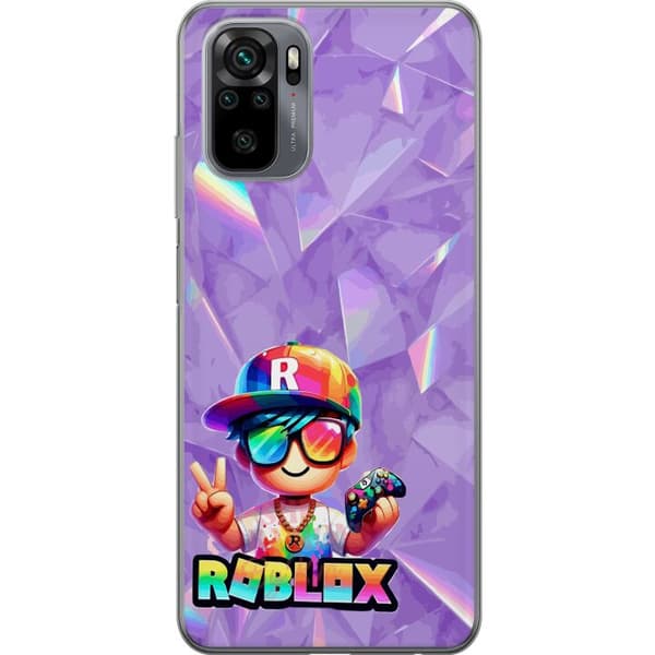 Kompatibel Mobilcover til Xiaomi Redmi Note 10 Farverig gamerfigur med spilcontroller, solbriller og regnbuedetaljer lilla