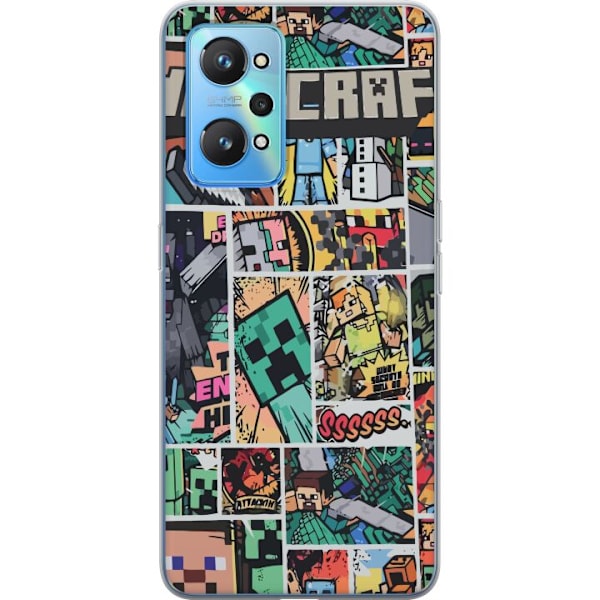 Realme GT Neo2 Läpinäkyvä kuori Minecraft Taide