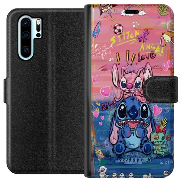 Kompatibelt Lommeboketui til Huawei P30 Pro Stitch kunst